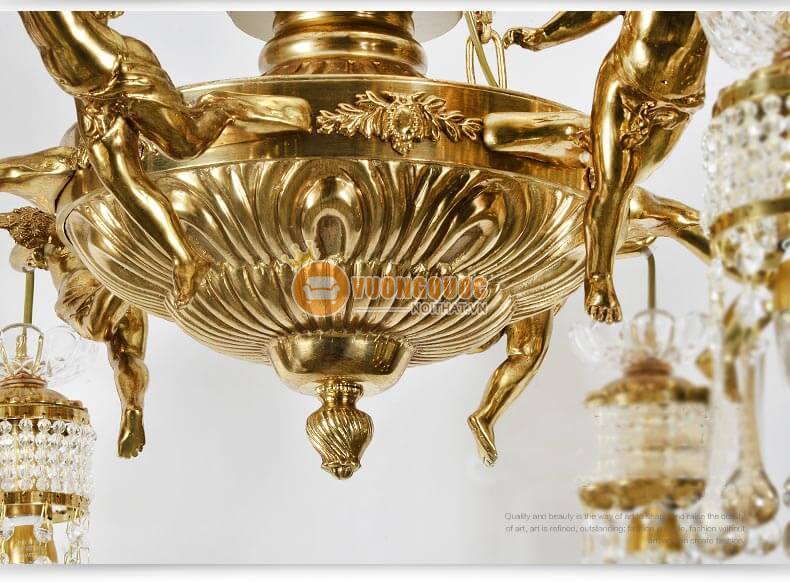 Đèn chùm đồng nghệ thuật cổ điển abr147-9